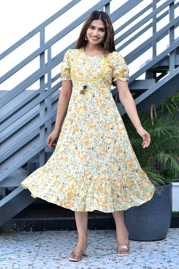 Yellow_Rayon_Long_Fibres,_Extra_Softness_Kurti