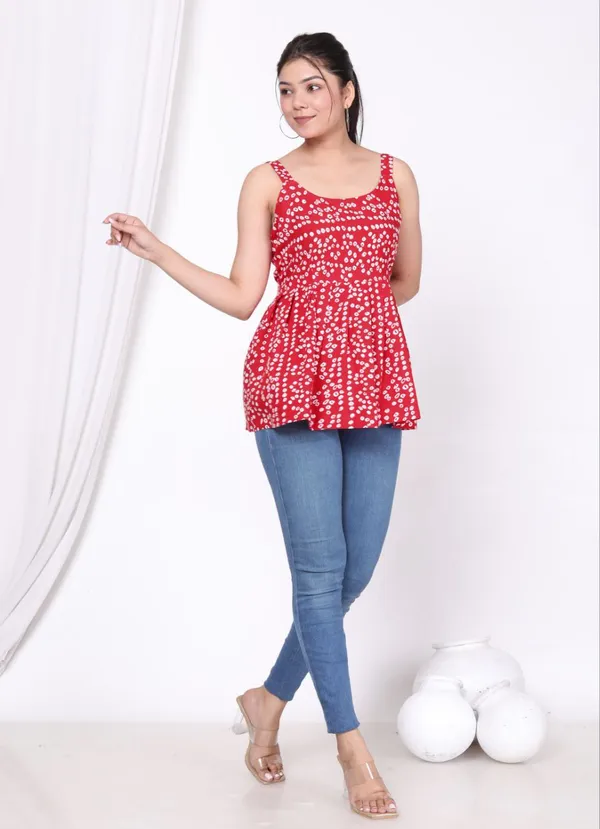 Red_Cotton_Casual_Sleeveless_Summer_Tops