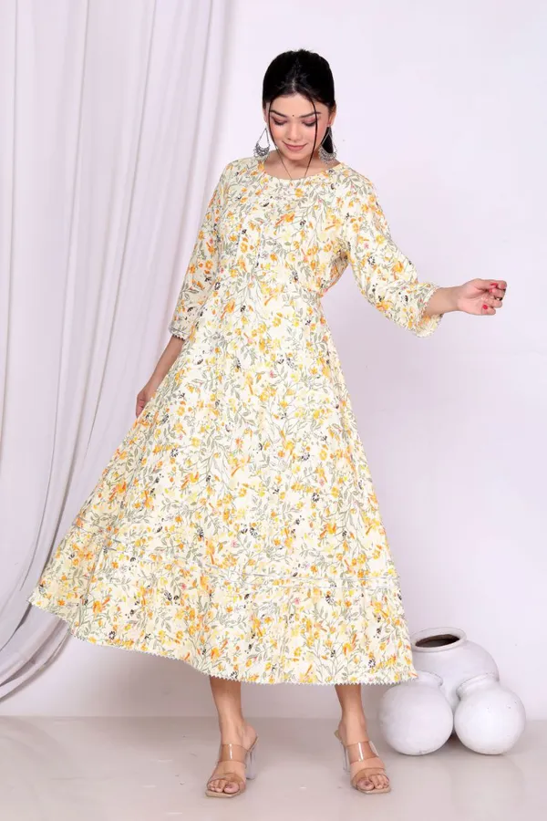 Yellow_Cotton_Long_Fibres,_Extra_Softness_Kurti