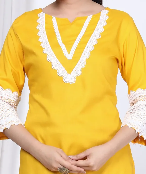 Yellow_Cotton_Rayon_Lahori_Long_Fibres,_Extra_Softness_Kurti