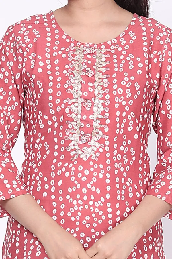 Peach_Cotton_Long_Fibres,_Extra_Softness_Kurti