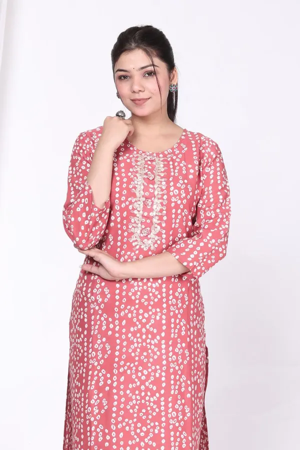 Peach_Cotton_Long_Fibres,_Extra_Softness_Kurti