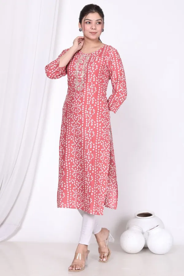 Peach_Cotton_Long_Fibres,_Extra_Softness_Kurti