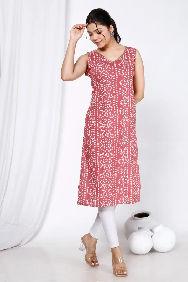 Peach_Cotton_Long_Fibres,_Extra_Softness_Kurti