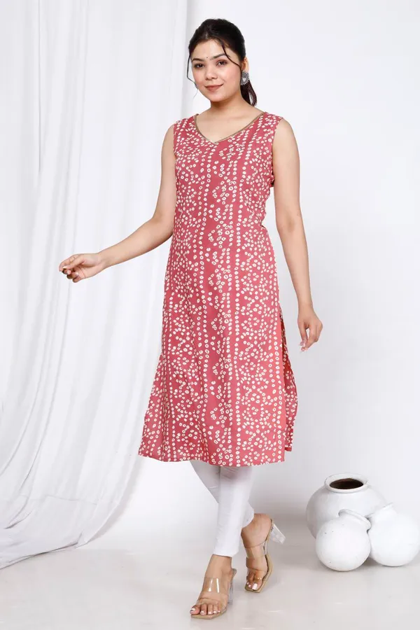 Peach_Cotton_Long_Fibres,_Extra_Softness_Kurti