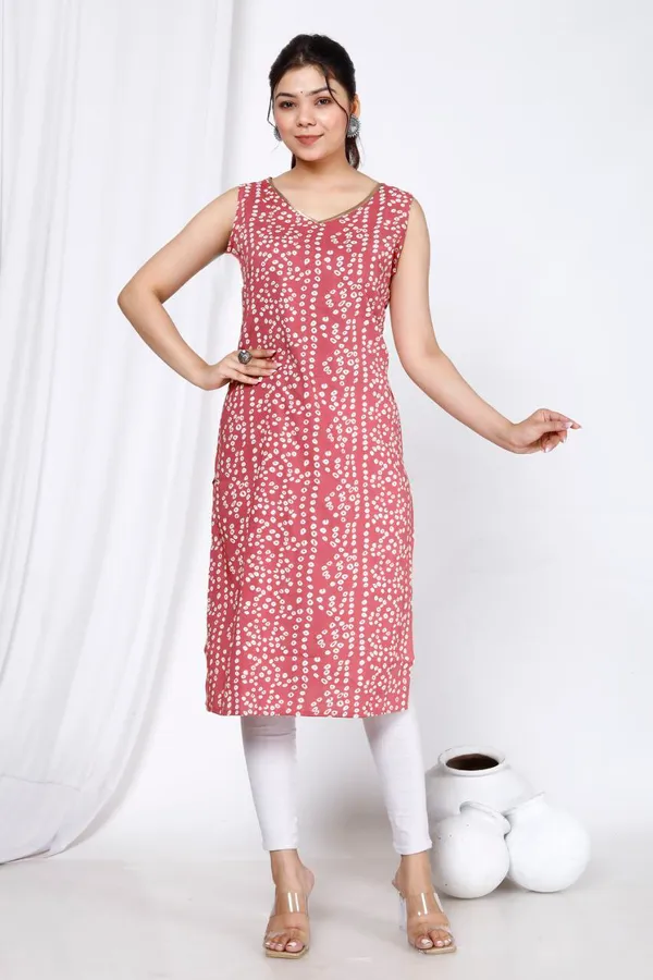 Peach_Cotton_Long_Fibres,_Extra_Softness_Kurti