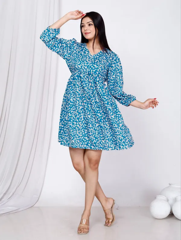 Sky_Blue_Cotton_Long_Fibres,_Extra_Softness_Kurti
