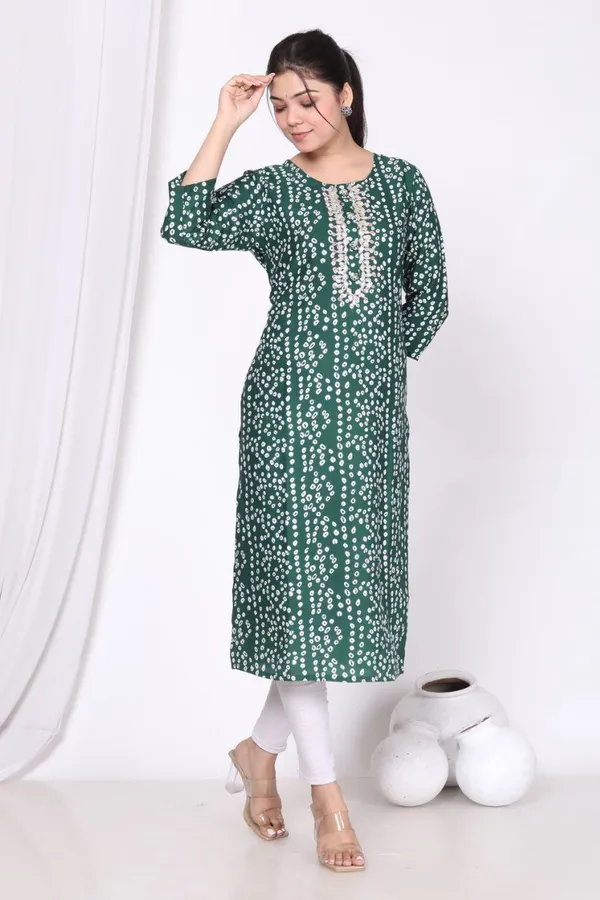 Green_Cotton_Long_Fibres,_Extra_Softness_Kurti
