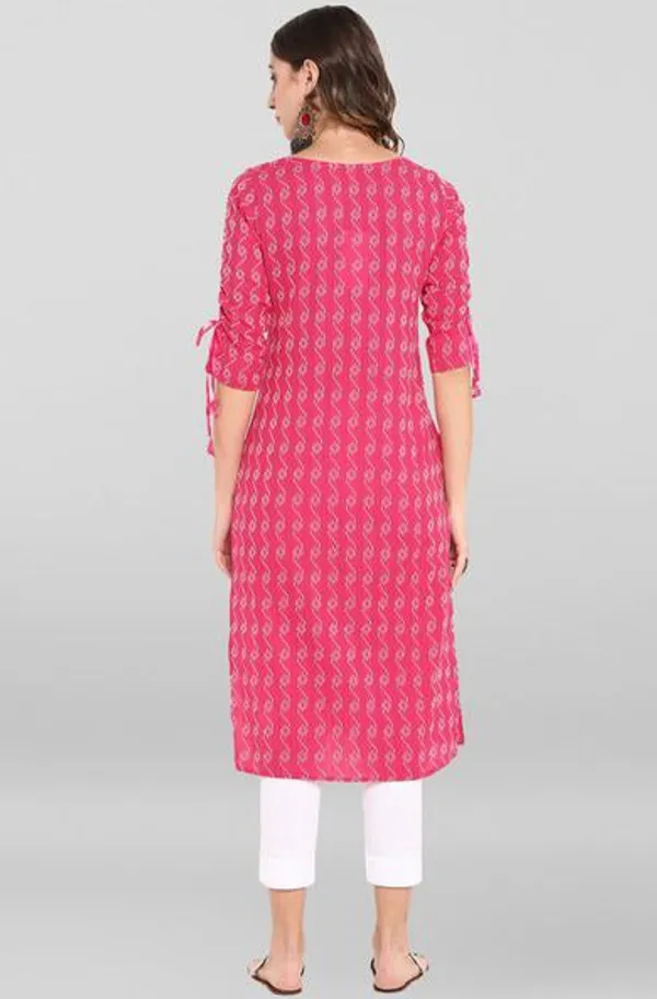 Pink_Cotton_Blend_Long_Fibres,_Extra_Softness_Kurti