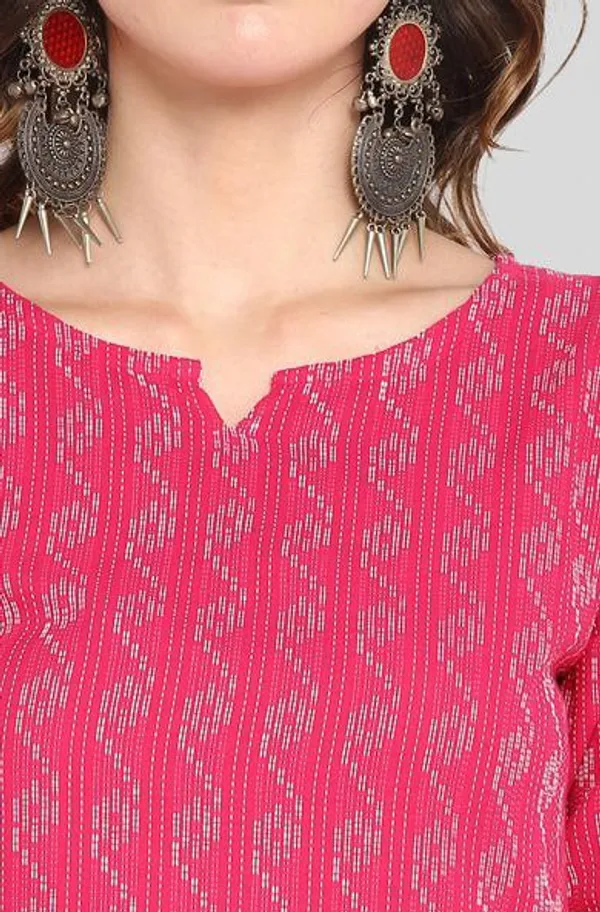 Pink_Cotton_Blend_Long_Fibres,_Extra_Softness_Kurti