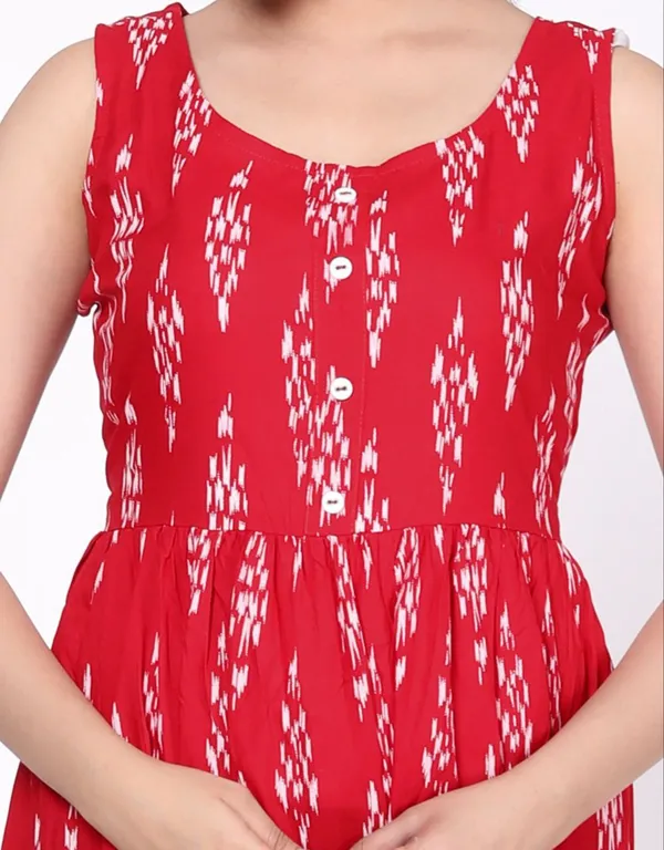 Red_Cotton_Long_Fibres,_Extra_Softness_Kurti