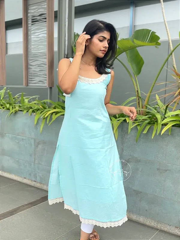 SKY-BLUE_Long_Fibres,_Extra_Softness_Kurti