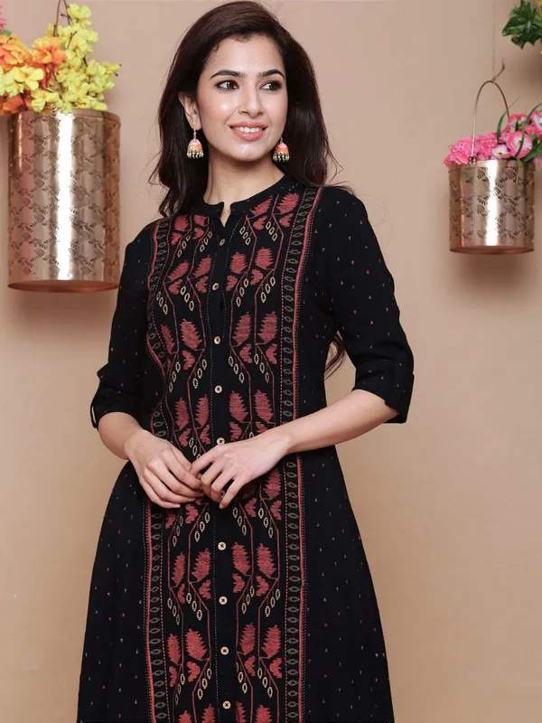 Black_Cotton_Long_Fibres,_Extra_Softness_Kurti