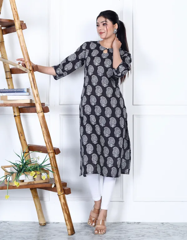 Black_Viscous_Rayon_Long_Fibres,_Extra_Softness_Kurti