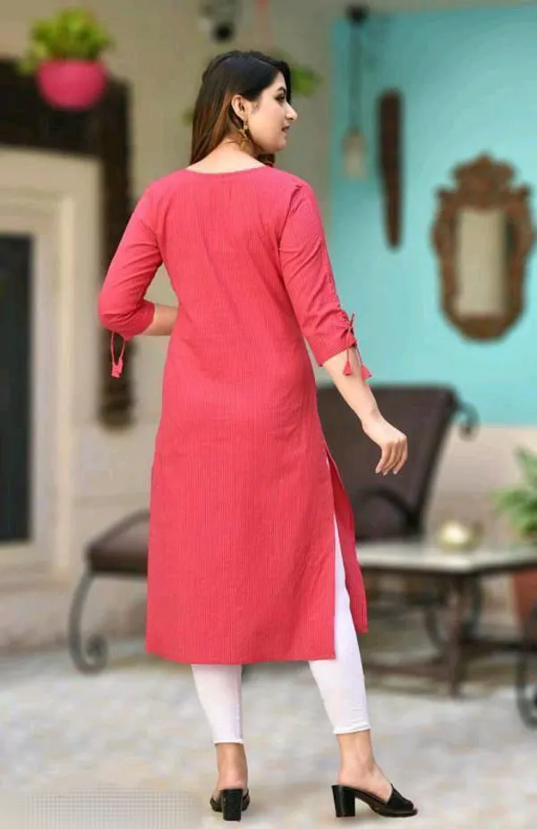 Pink_Cotton_Long_Fibres,_Extra_Softness_Kurti