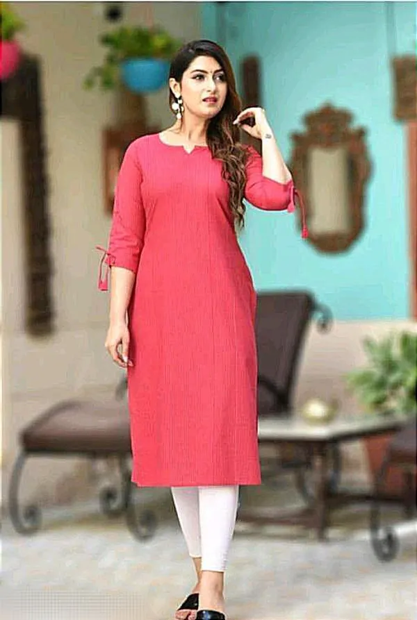 Pink_Cotton_Long_Fibres,_Extra_Softness_Kurti