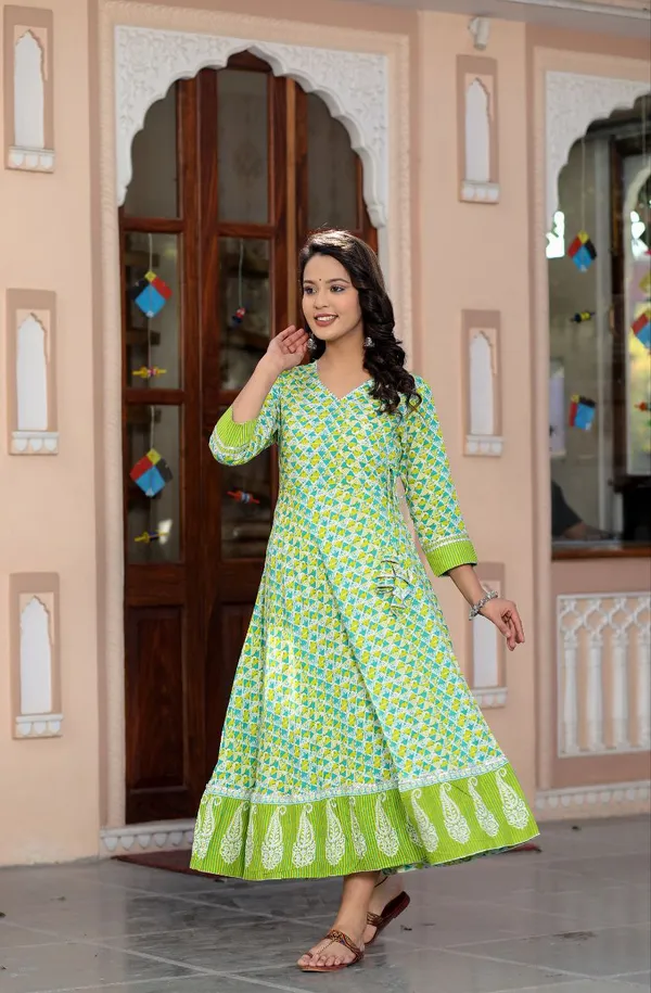 Green_Cotton_Long_Fibres,_Extra_Softness_Kurti