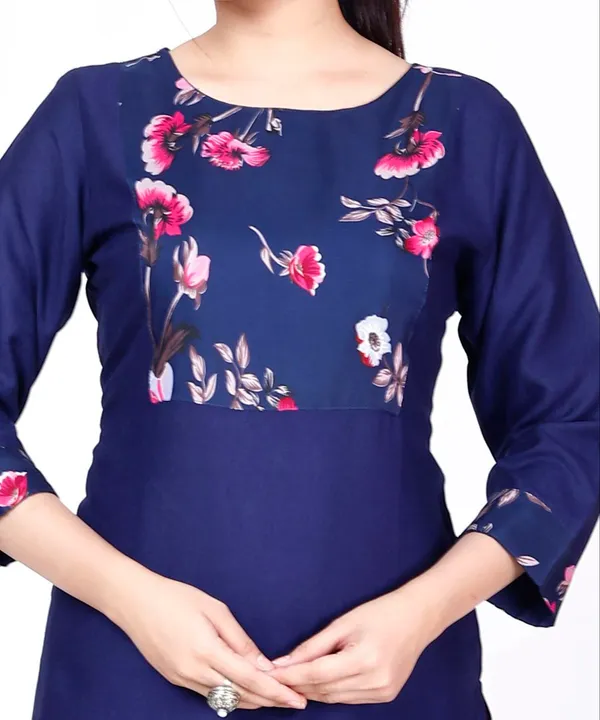 Blue_Cotton_Long_Fibres,_Extra_Softness_Kurti