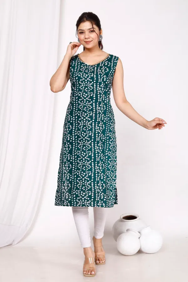 Green_Cotton_Long_Fibres,_Extra_Softness_Kurti