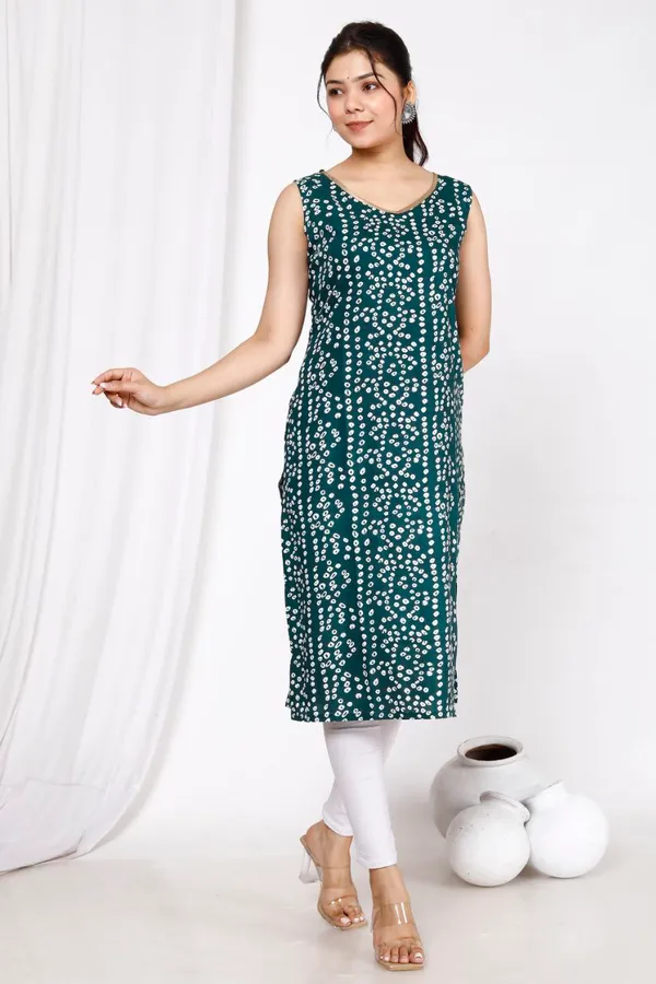 Green_Cotton_Long_Fibres,_Extra_Softness_Kurti
