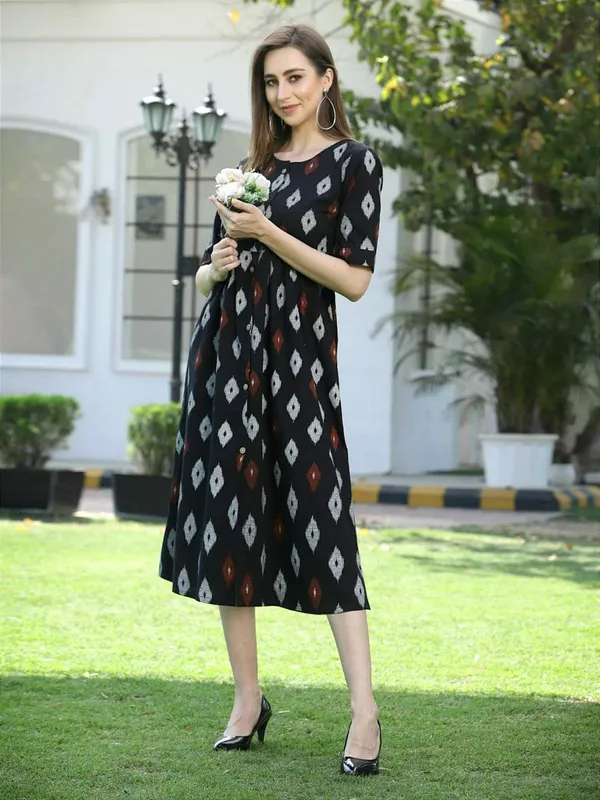 Black_Cotton_Long_Fibres,_Extra_Softness_Kurti