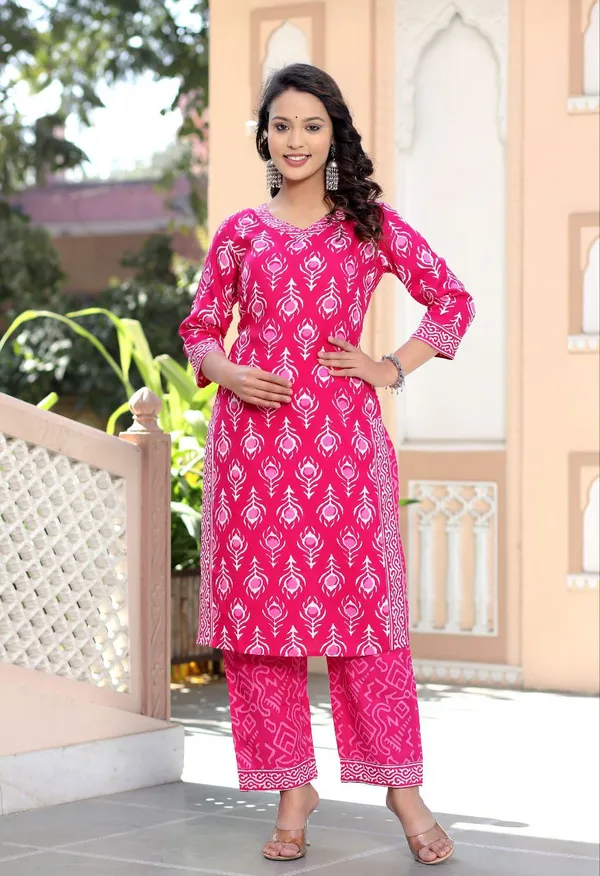 Pink_Cotton_Long_Fibres,_Extra_Softness_Kurti