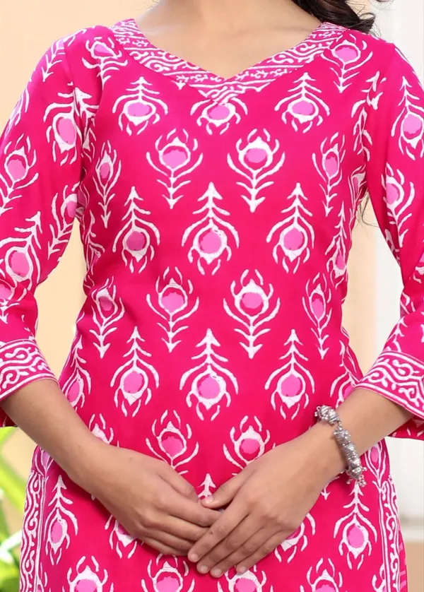 Pink_Cotton_Long_Fibres,_Extra_Softness_Kurti