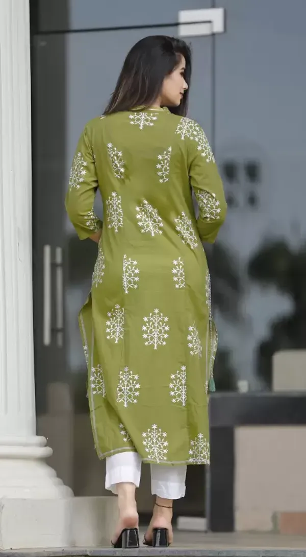 Green_Cotton_Long_Fibres,_Extra_Softness_Kurti