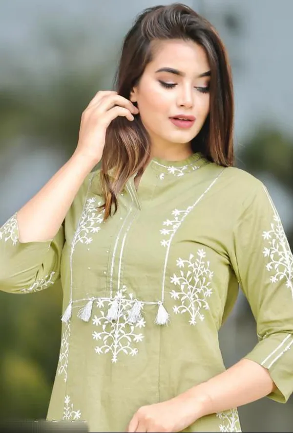 Green_Cotton_Long_Fibres,_Extra_Softness_Kurti