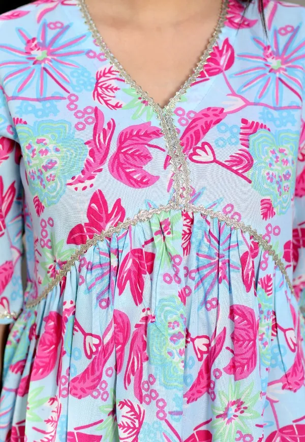 Sky-Blue_Cotton_Long_Fibres,_Extra_Softness_Kurti