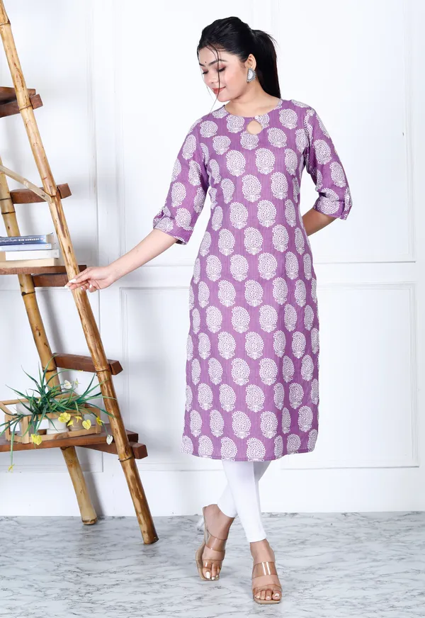 Lavender_Viscous_Rayon_Long_Fibres,_Extra_Softness_Kurti