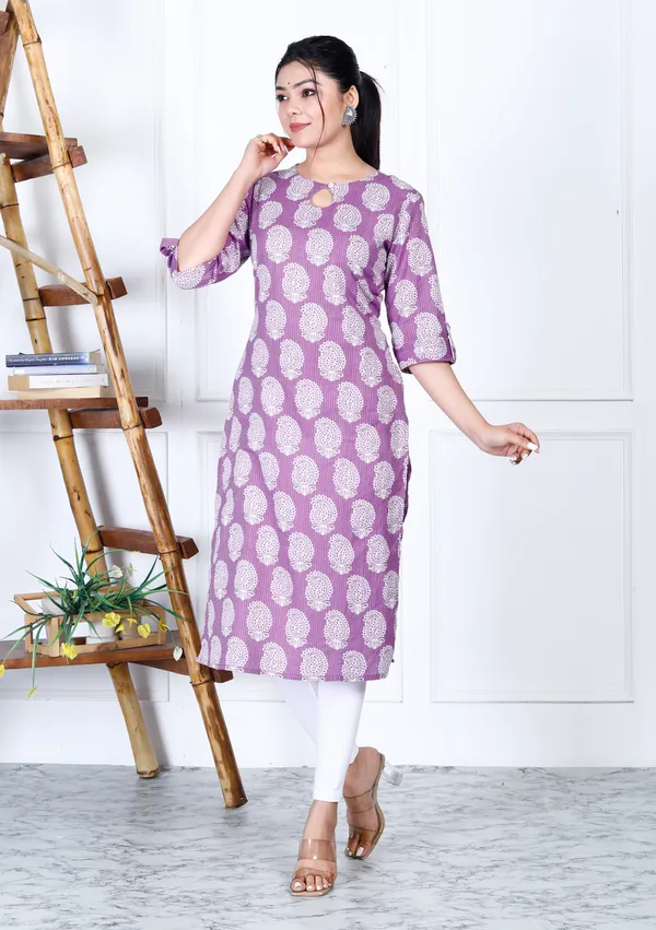 Lavender_Viscous_Rayon_Long_Fibres,_Extra_Softness_Kurti