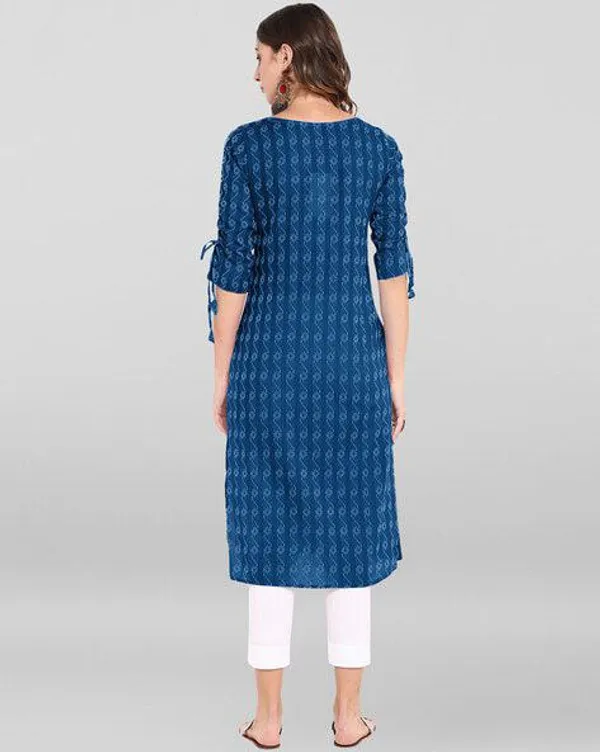 Blue_Cotton_Blend_Long_Fibres,_Extra_Softness_Kurti