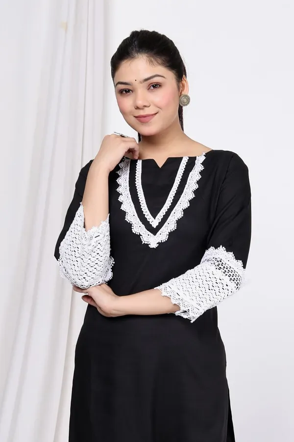 Black_Cotton_Rayon_Lahori_Long_Fibres,_Extra_Softness_Kurti