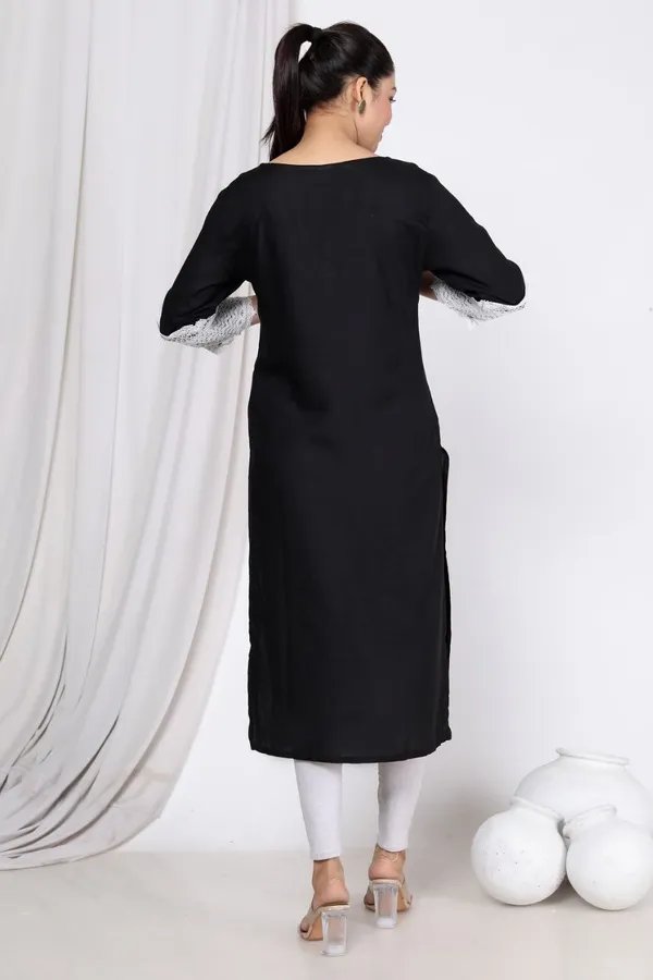 Black_Cotton_Rayon_Lahori_Long_Fibres,_Extra_Softness_Kurti