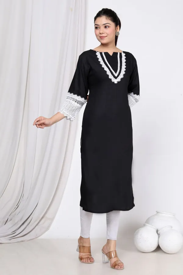 Black_Cotton_Rayon_Lahori_Long_Fibres,_Extra_Softness_Kurti