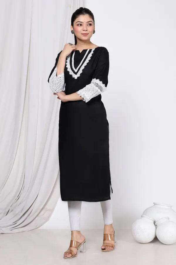 Black_Cotton_Rayon_Lahori_Long_Fibres,_Extra_Softness_Kurti