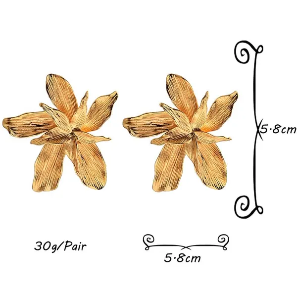Simple_Metallic_Flower_Three-dimensional_Metal_Petal_Earrings_For_Women_&_Grils_(ER201)