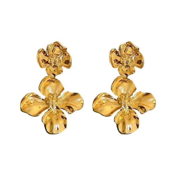 Exaggerated_Flower_Gold_Plating_Alloy_Drop_Earrings_For_Women_&_Grils_(ER203)
