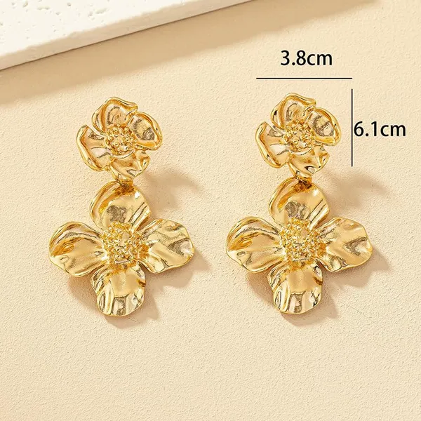Exaggerated_Flower_Gold_Plating_Alloy_Drop_Earrings_For_Women_&_Grils_(ER203)