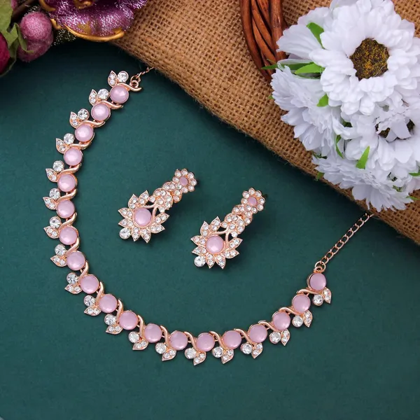 Crystal_Diamond_Women's_Necklace_Set_|_Jewellery_Set_With_Earrings