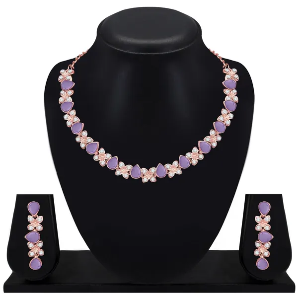 Excellent_Flower_Design_Silver_Plated_Alloy_Princess_Style_Necklace_Set_for_Women