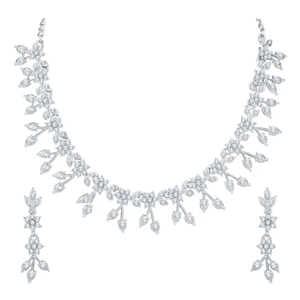 Diamond/White_Stones_Necklace_Jewellery_Set_-_Designer_Collection_for_Weddings,_Parties,_and_Festivals