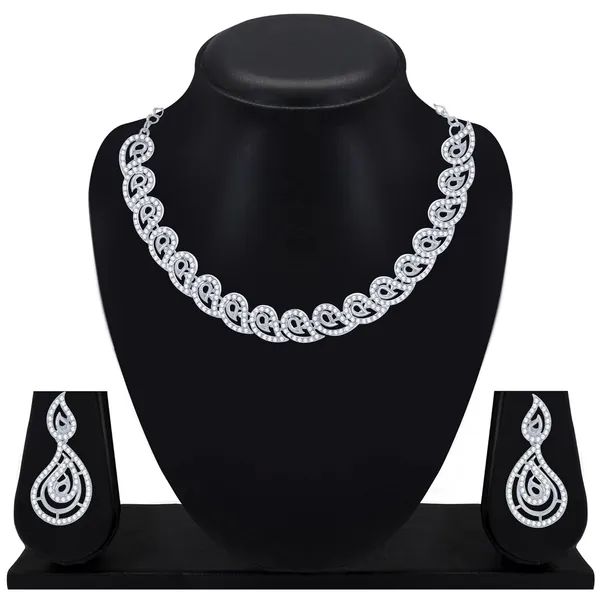 Latest_Design_American_Diamond_AD_Necklace_Jewellery_Set_with_Earrings_for_Women_Suited_for_Wedding,_Party,_Engagement