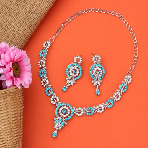 Admirable_Silver_Plated_Alloy_Necklace_Set_with_Earrings_for_Women/Girls_Ideal_for_Party,_Wedding,_Festive