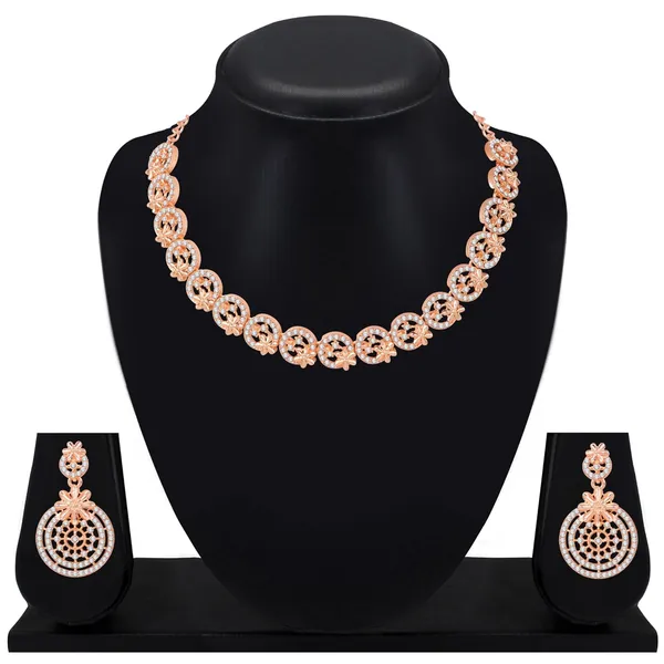 American_Diamond_AD_Necklace_Jewellery_Set_with_Earrings_for_Women_Suited_for_Wedding,_Party,_Engagement