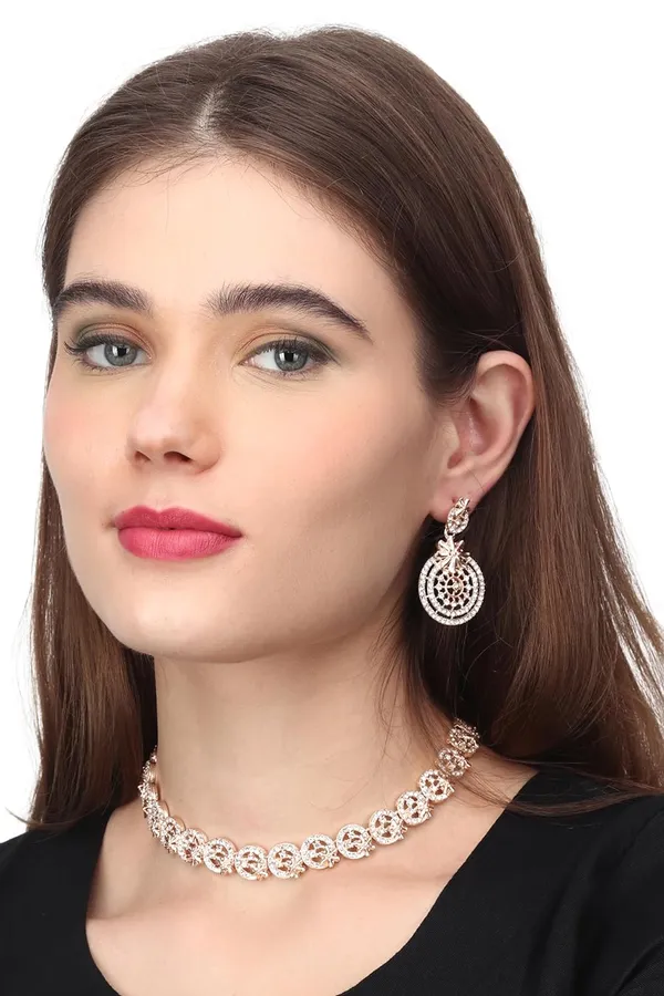American_Diamond_AD_Necklace_Jewellery_Set_with_Earrings_for_Women_Suited_for_Wedding,_Party,_Engagement