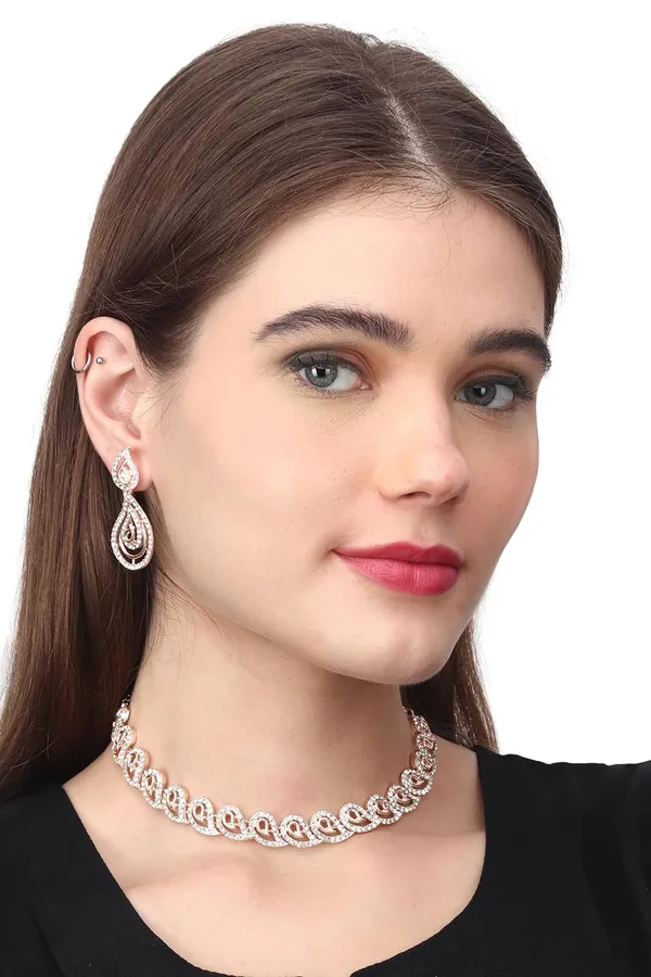 Latest_Design_American_Diamond_AD_Necklace_Jewellery_Set_with_Earrings_for_Women_Suited_for_Wedding,_Party,_Engagement