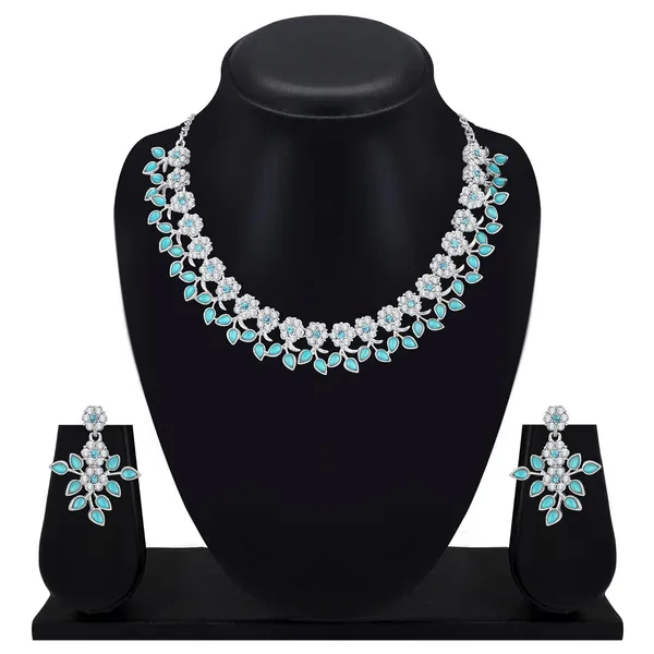Silver_Plated_Crystal_AD_Diamond_Necklace_Jewellery_Set_with_Earrings_for_Women_and_Girls_Suits_Best_Party,_Wedding_and_Any_Occasions