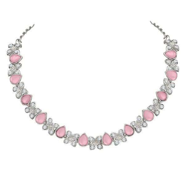 Excellent_Flower_Design_Silver_Plated_Alloy_Princess_Style_Necklace_Set_for_Women
